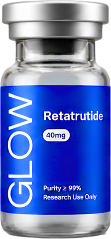 Vial de Retatrutide 40 mg saliendo de la caja